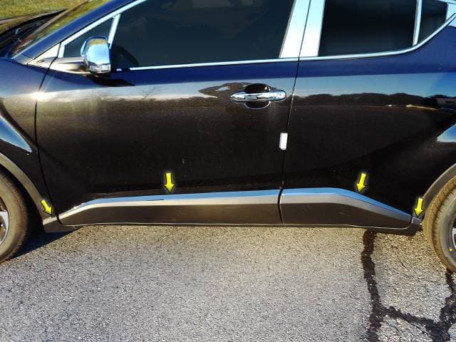 TOYOTA C-HR 4dr QAA Stainless 8pcs Rocker Panel Trim TH18140