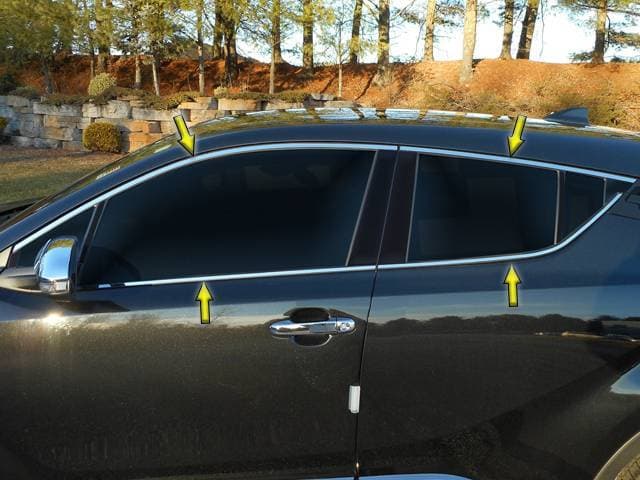 TOYOTA C-HR 4dr QAA Stainless 8pcs Window Accent Package WP18141