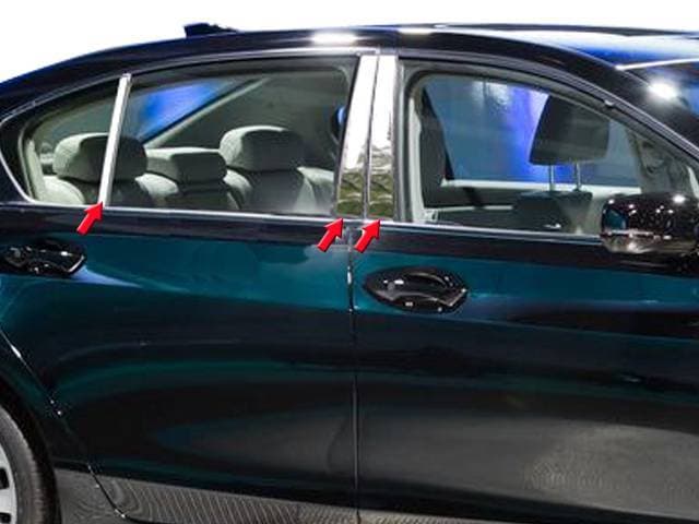 ACURA RLX 4dr QAA Stainless 6pcs Pillar Trim PP14201