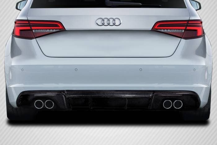Audi A3 HB RS3 Look Carbon Fiber Rear Bumper Diffuser Body Kit 115673