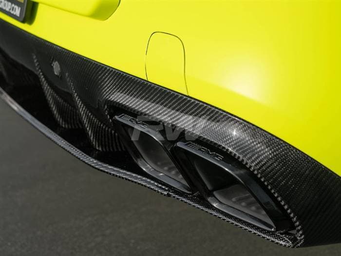 Mercedes W205 C63/C63S 19+ Black/Polished Exhaust Tips mercw20546