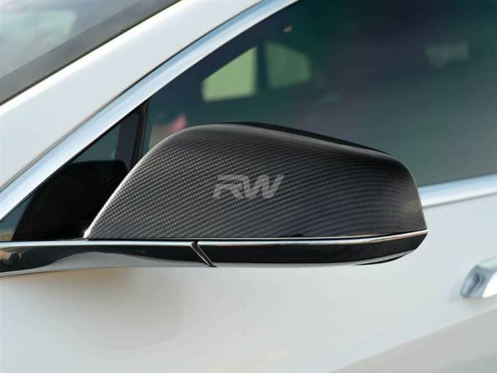 Tesla Model S Carbon Fiber Mirror Covers (12-20) tesla024
