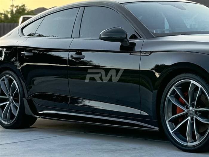 Audi A5 S-Line S5 Facelift CF Side Skirt Extensions audia501