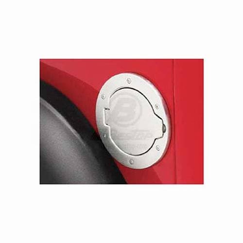 Omix Bestop Fuel Door - Brushed Aluminum - 43103-00
