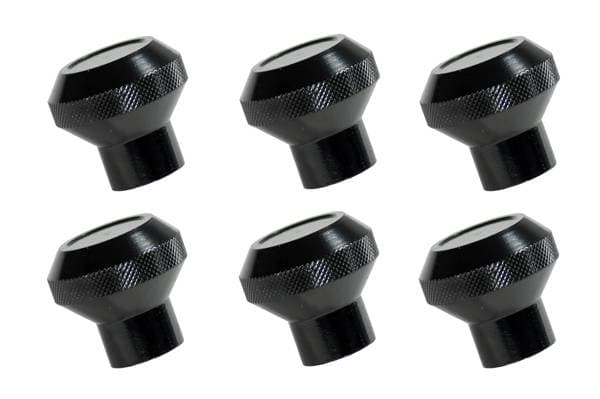 Rugged Ridge Instrument Knob Set - 6 Piece - Black - 11126-02