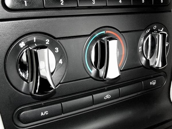 Ford Mustang Action Artistry Chrome AC Knob Covers - 15501