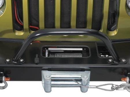 Jeep Wrangler Warrior Rock Crawler Stubby Bumper with Winch Mount & D-Rings - 597