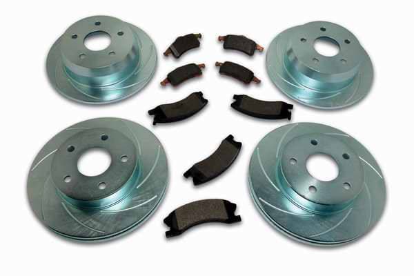 SSBC Turbo Slotted Rotors & Pads - Front & Rear - A2370015