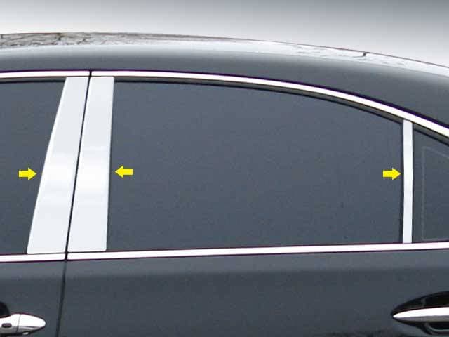 LEXUS LS460 4dr QAA Stainless 6pcs Pillar Trim PP27101