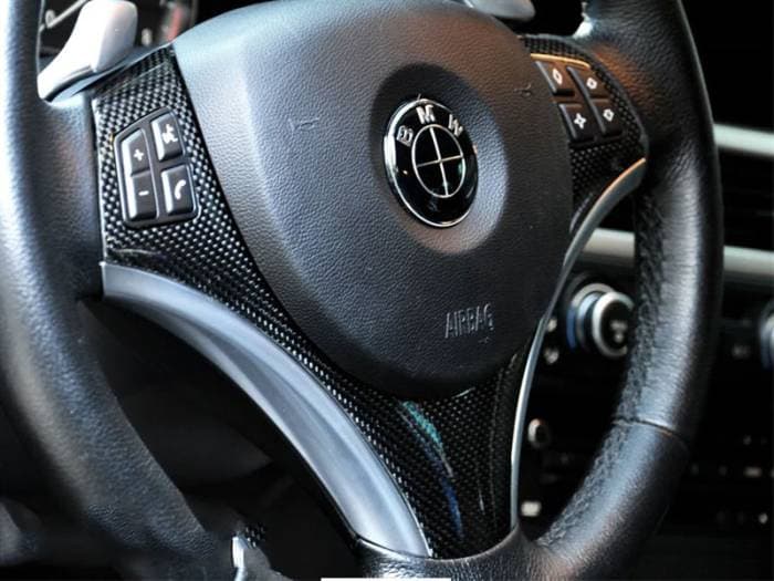 BMW E82 E9X Carbon Fiber Steering Wheel Trim bmwe90037
