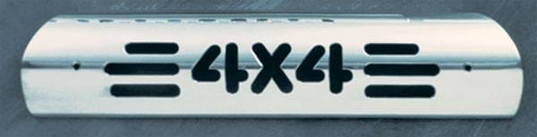 All Sales Third Brake Light Cover - 4X4 Design - Polished - 43004P