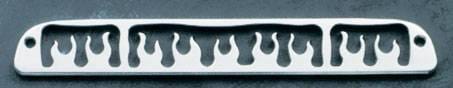 All Sales Third Brake Light Cover - Flame Design - Brushed - 54215