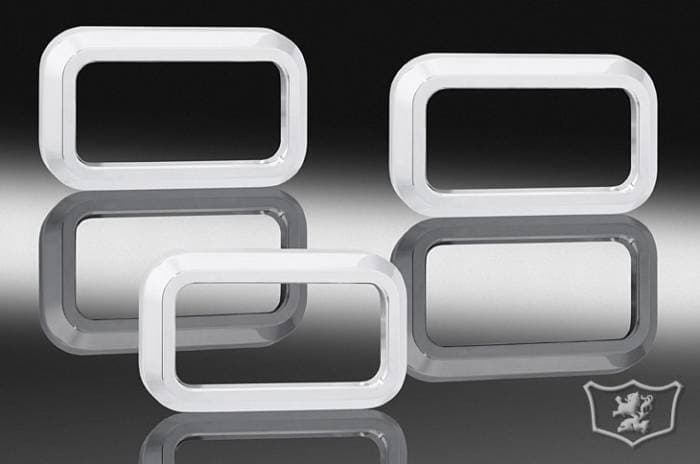Hummer H2 Defenderworx Mini Light Bezels - Smooth - Set of 3 - Chrome - H2PPC05011