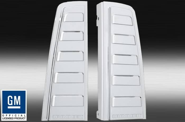 Hummer H2 Defenderworx Rear Louvers - Set of 2 - Chrome - H2PPC05020