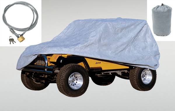 Rugged Ridge Full Car Cover Kit - 3 Piece with Bag and Lock - 13321-72