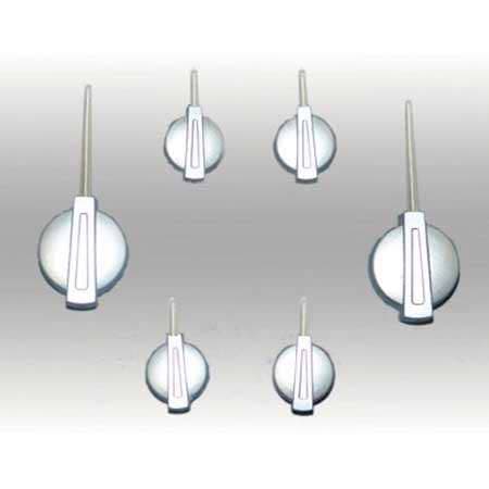 US Speedo 6 Needle Gauge Kit with Satin Hub with White Needles - NED 043