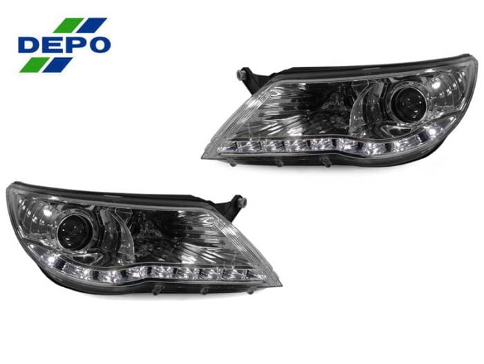 Volkswagen Tiguan Depo R8 Led Chrome Projector DEPO Headlight