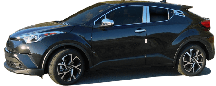 TOYOTA C-HR 4dr QAA Stainless 8pcs Rocker Panel Trim TH18140