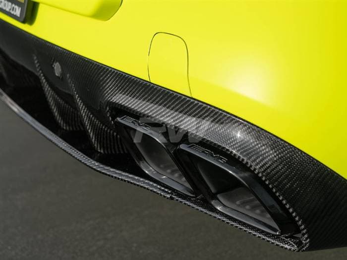 Mercedes W205 C63/C63S 19+ Black/Polished Exhaust Tips mercw20546