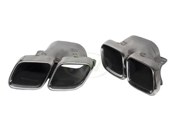 Mercedes W205 C63/C63S 19+ Polished Chrome Exhaust Tips mercw20546-2